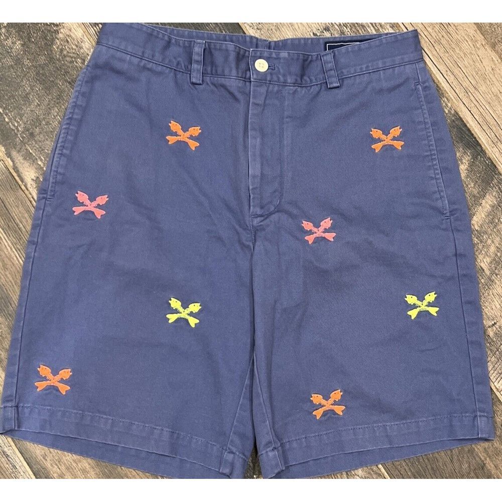 Vineyard Vines Men's Classic Fit‎ Club Shorts Embroidered Fishbone Pattern 30